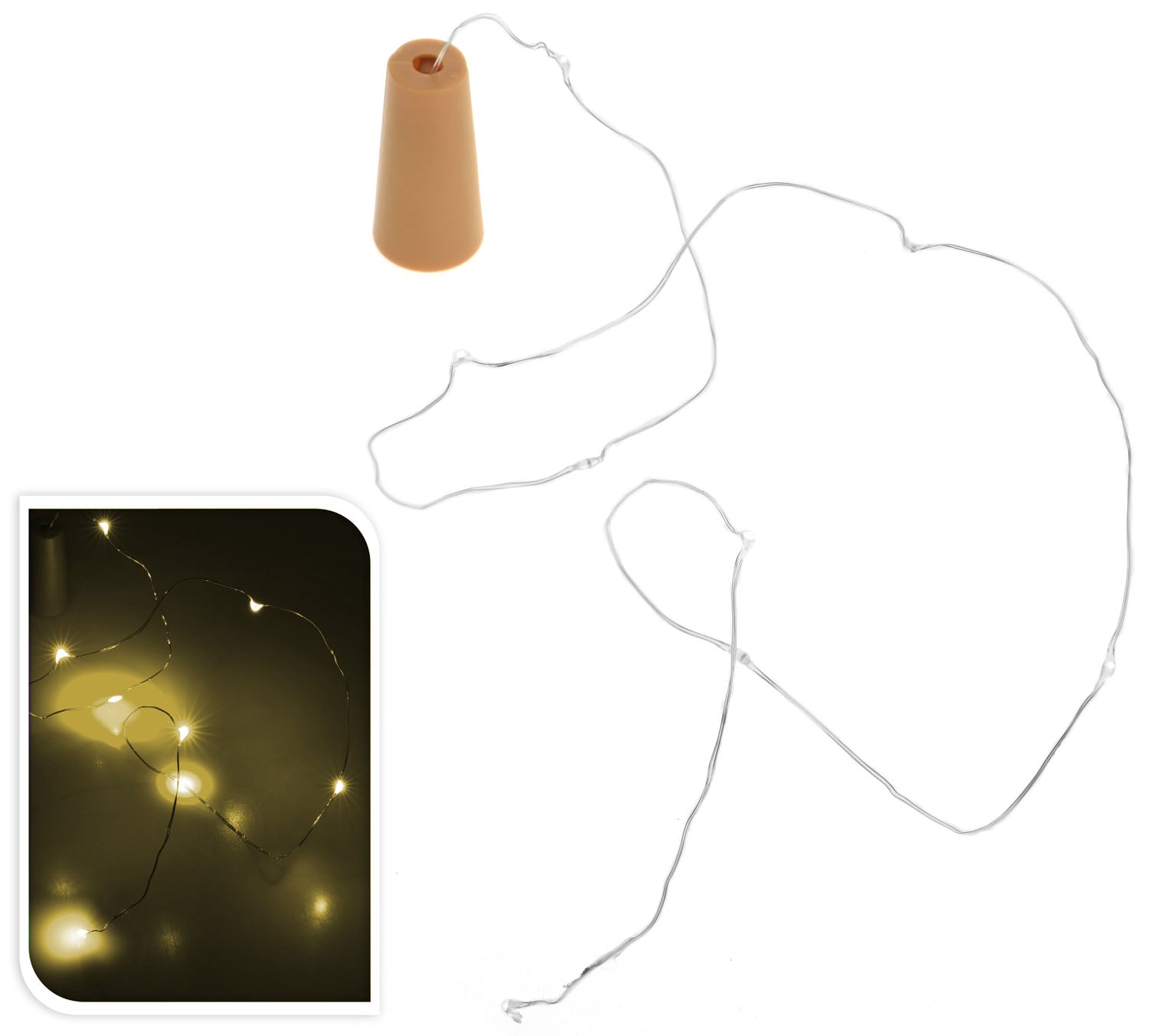 OFFERTA 4 TAPPI CON 8 MICROLED PER BOTTIGLIA LINEARI LUCI BIANCO CALDO
