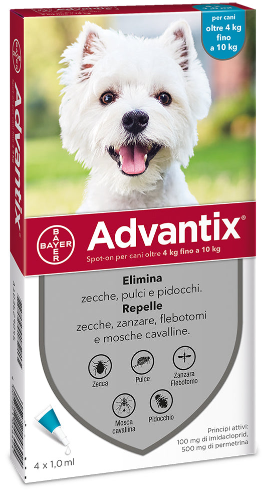 ADVANTIX SOLUZIONE SPOT-ON PER CANI OLTRE I 4 KG FINO A 10 KG