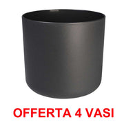 OFFERTA 4 VASO B.FOR SOFT ROUND 16CM ANTRACITE