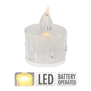 CANDELA TRASPARENTE A LED, 3,6X5CM