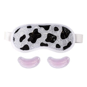 Maschera Occhi e Cuscinetti Gel Fantasia Mucca Fisura