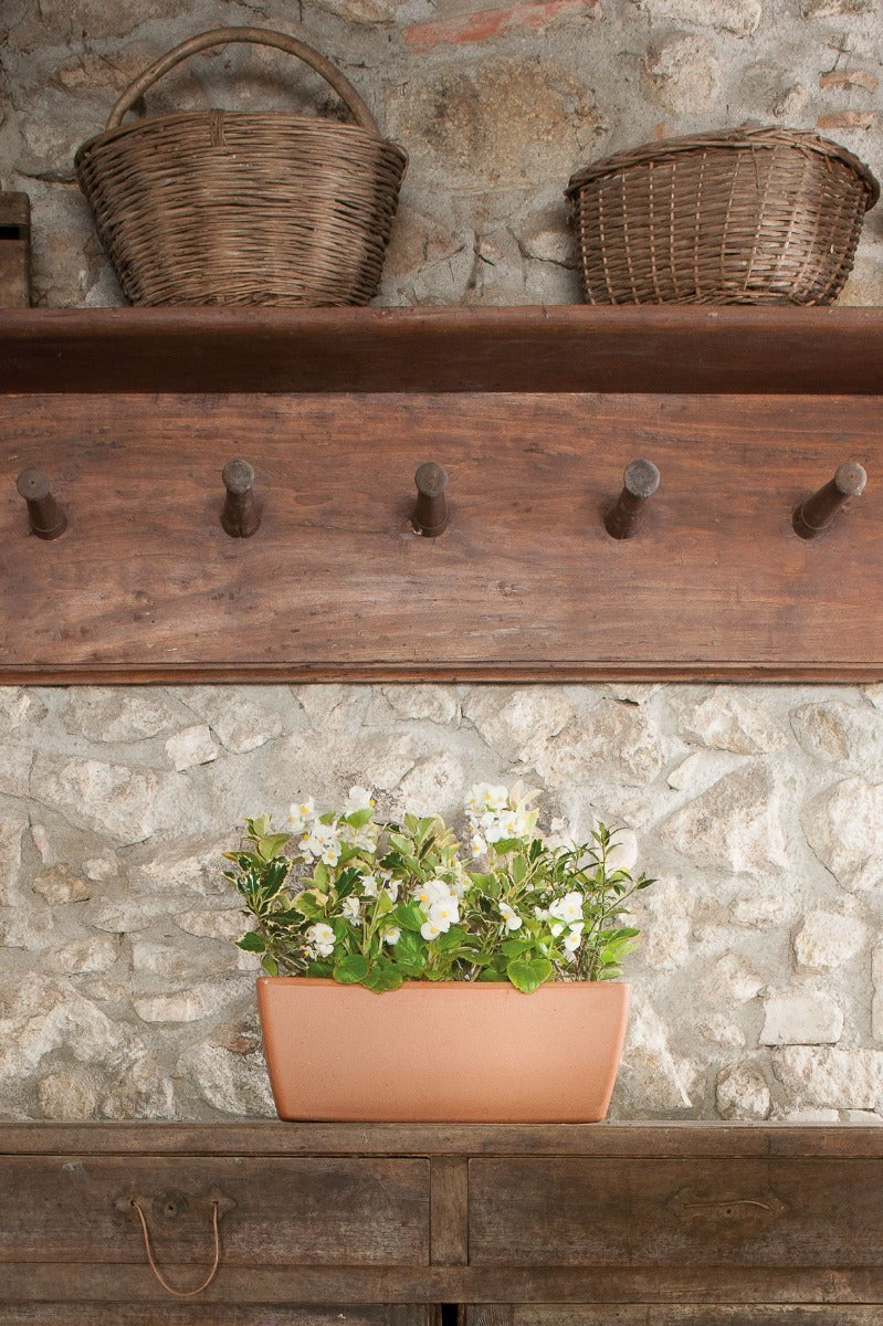 FIORIERA GARDA IN TERRACOTTA 42CM