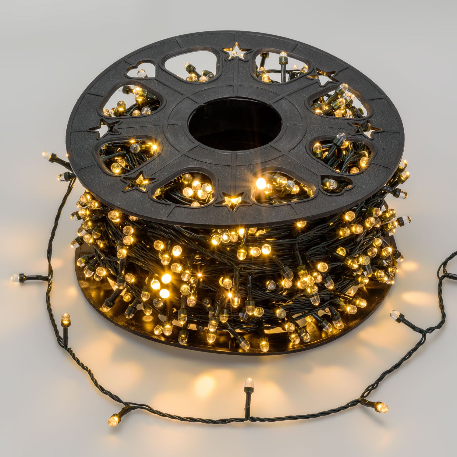CATENA LUMINOSA 100M 1000 MAXI LED CONVEX BIANCO CALDO
