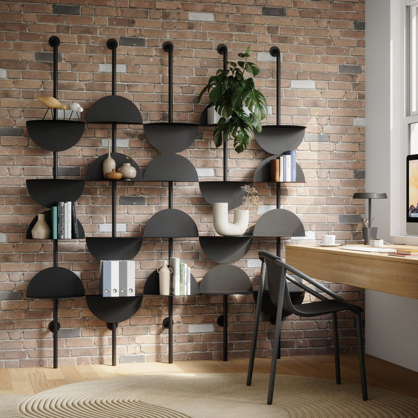 Scaffale Regolabile Solis 35x27x204 cm Nero UMBRA