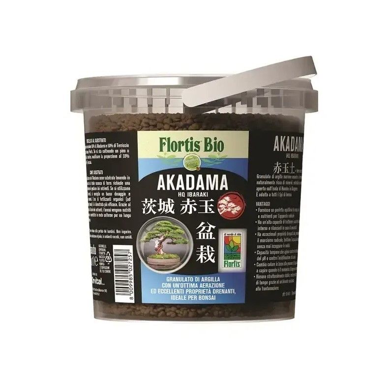 Akadama Ibaraki HQ substrato bonsai, 1 L, marrone