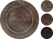 OFFERTA 6 SOTTOPIATTI CIRCOLARI EFFETTO LEGNO 33CM ASSORTITI