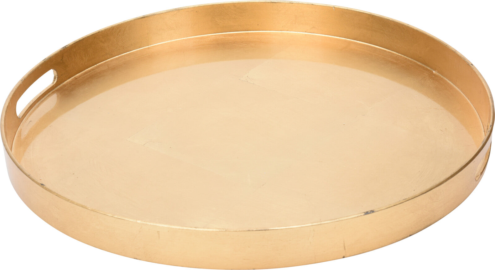 VASSOIO ROTONDO, CON MANIGLIE, 46CM, COLORE ORO