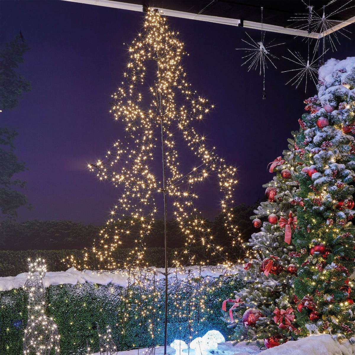 ABETE LUMINOSO 300CM 1800 LED BIANCO CALDO