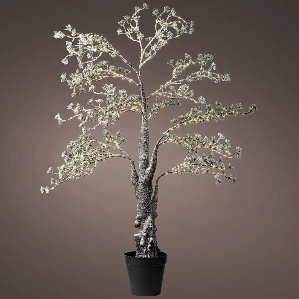 ALBERO A MICROLED A FUNZIONAMENTO CONTINUO DA ESTERNO H210XP140CM VERDE LUCE BIANCO CALDO