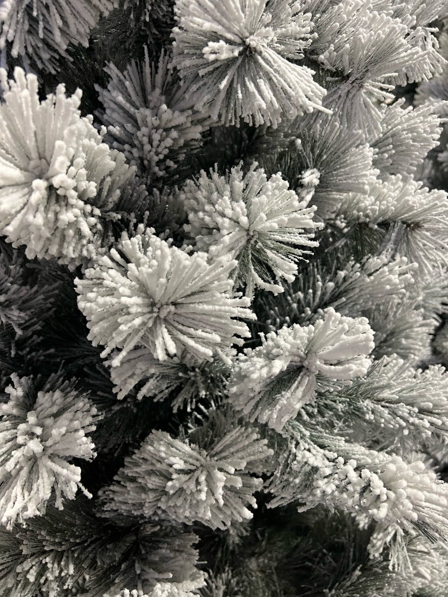 ALBERO DI NATALE DES ALPES 210CM INNEVATO FLOCCATO