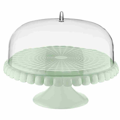 ALZATA CON CAMPANA PICCOLA TIFFANY VERDE MALVA 30CM