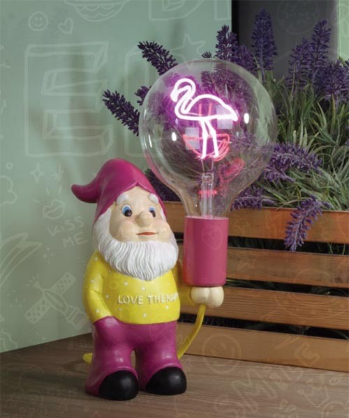 LAMPADA DA TAVOLO NANO RAJ FUCSIA/GIALLO