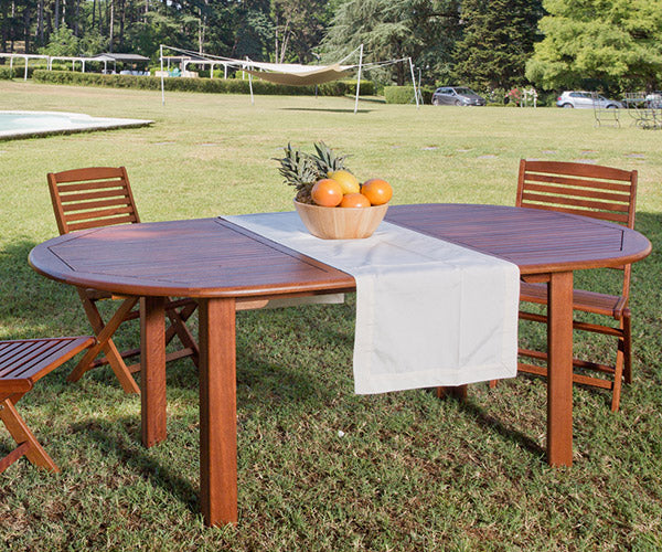 TAVOLO IN LEGNO OVALE 120/180X70 PEONIA