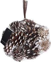 SACCHETTO CON PIGNE NATURALI INNEVATE 300GR