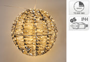 SFERA CON 300 MICROLED, Ø30CM, BIANCO CALDO