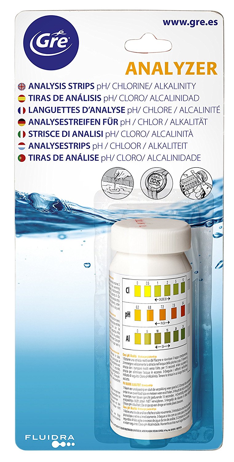 50 STRISCE ANALISI CLORO PH E ALCALINITA