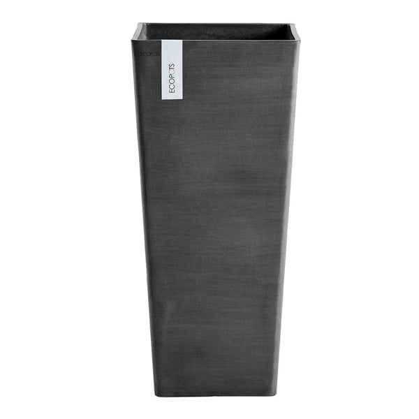 VASO QUADRATO ALTO ROTTERDAM NERO 32X32XH70CM