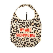 Borsa Shopping Pieghevole 3.5x6x10 cm Stampa Leopardata Fisura