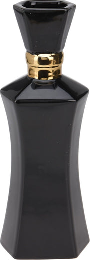 VASO IN CERAMICA, 13X35CM. COLORE NERO