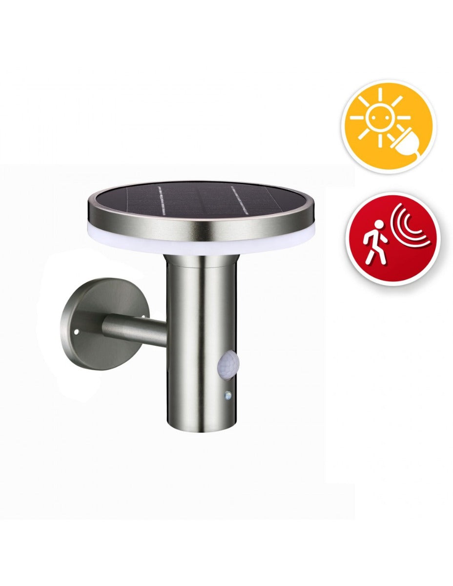 APPLIQUE LED SOLARE 600 LUMEN CON RILEVATORE DI MOVIMENTO DEVILS