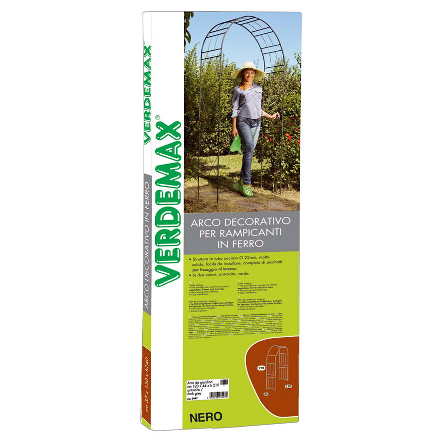 ARCO IN ACCIAIO DA GIARDINO CM 110X35X225