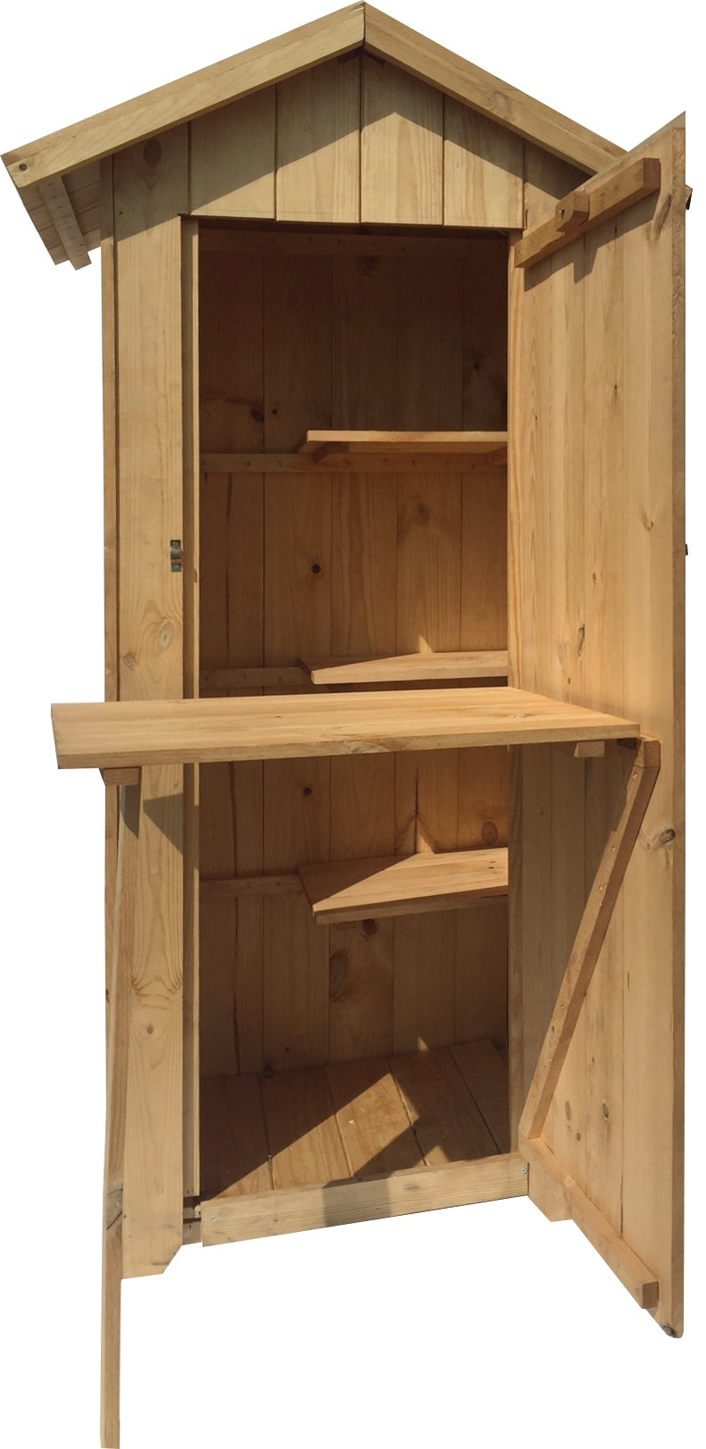 ARMADIO DA GIARDINO IN LEGNO 63X48X180 CM
