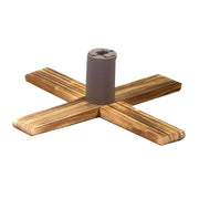 BASE PER ALBERO IN LEGNO REGOLABILE NATURALE 54X54H16CM