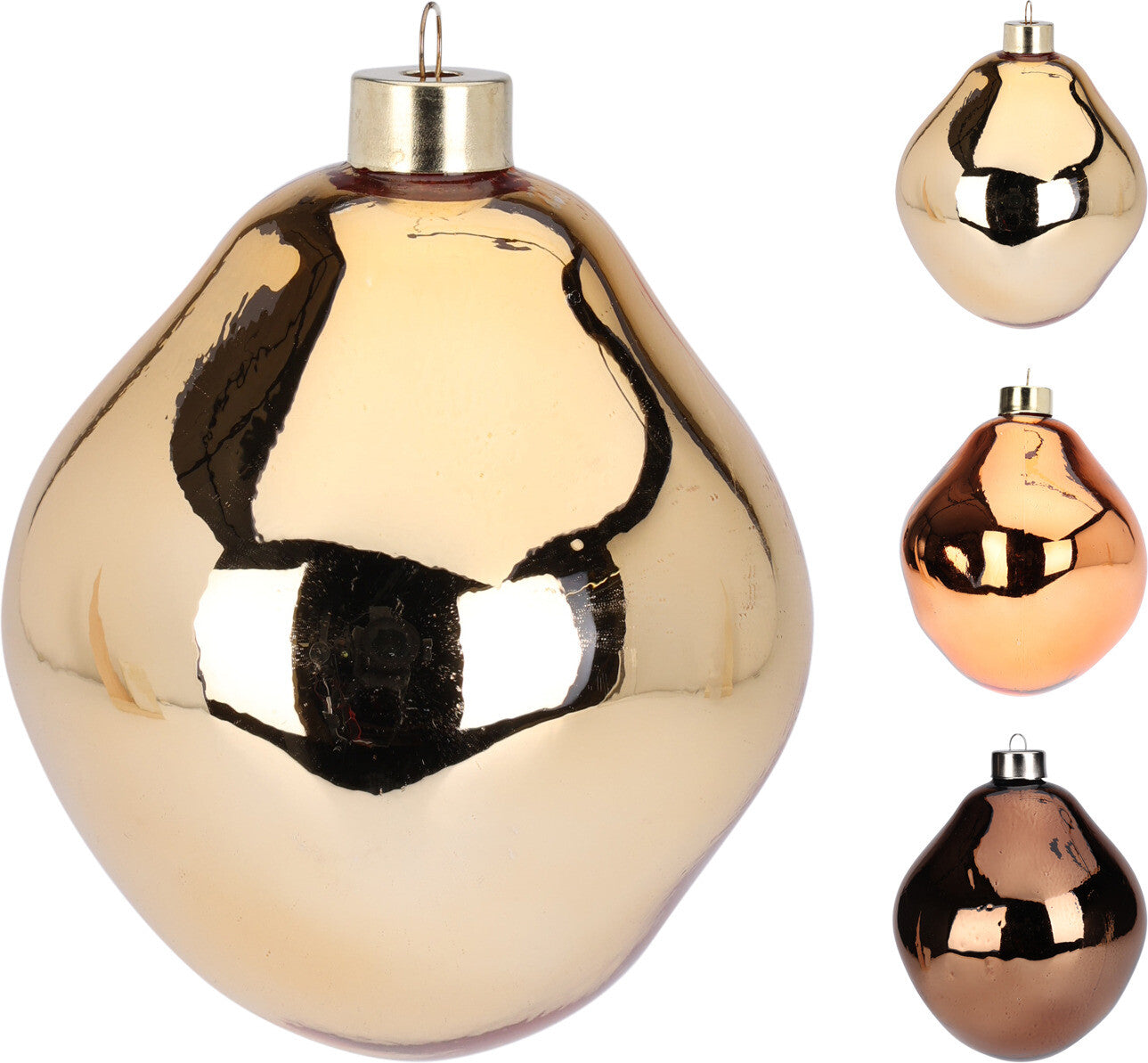 PALLINA DI NATALE, 8CM, IN VETRO, MODELLO ASSORTITO