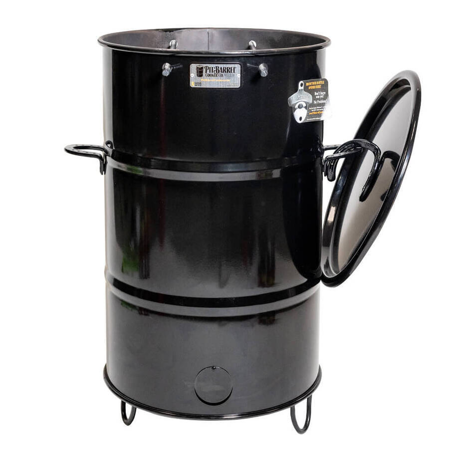 OFFERTA BARBECUE PIT BARREL AFFUMICATORE COOKER A CARBONE + COPERTURA PREMIUM NERA