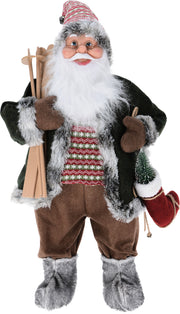 BABBO NATALE CON GLI SCI H80CM