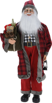 BABBO NATALE CON CAMICIA ROSSA 110CM