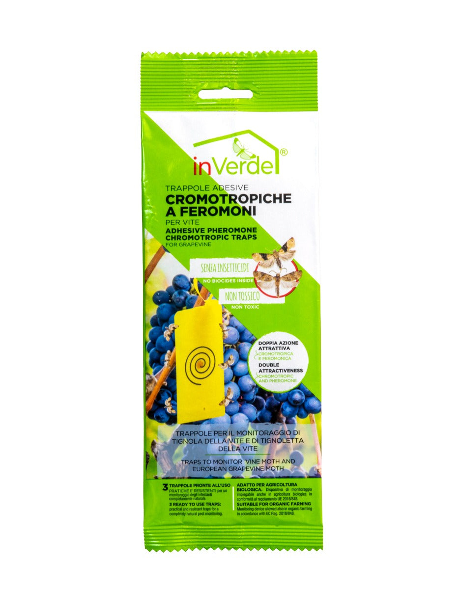 TRAPPOLA CON FEROMONI PER VITE PER TIGNOLA E TIGNOLETTA DELLA VITE 3PZ