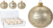 PALLINA ORO CON DECORAZIONI NATALIZIE 8CM ASSORTITA