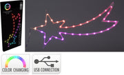 STELLA CADENTE A LED, 25X60CM, USB, MULTICOLORE