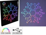 FIOCCO DI NEVE A LED, 50X43CM, USB, MULTICOLORE