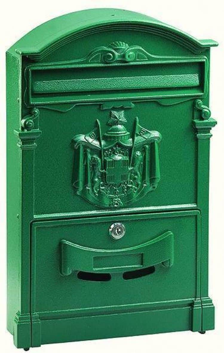 CASSETTA POSTALE SINGOLA VERDE SERIE RESIDENCE FORMATO RIVISTA 41X26X9CM