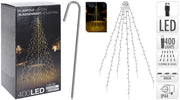 LUCI DI NATALE A PENNONE 400 LED BIANCO CALDO