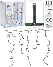 STALATTITI CON 180 LUCI LED BIANCO CALDO 8 GIOCHI DI LUCE