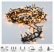 LUCI DI NATALE 1800 LED EXTRA BIANCO CALDO 8 GIOCHI DI LUCE