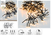GHIRLANDA 1152 LED, BIANCO CALDO, 8,4MT, CAVO NERO