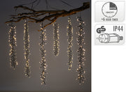 CASCATA 480 LED, 6 GRUPPI DA 80 LED, BIANCO CALDO