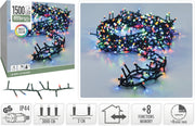 LUCI DI NATALE 1500 LED, 30MT, 8 GIOCHI DI LUCE, MULTICOLORE
