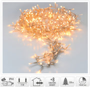 LUCI DI NATALE 1800 LED, 36MT, 8 GIOCHI DI LUCE, BIANCO EXTRA CALDO
