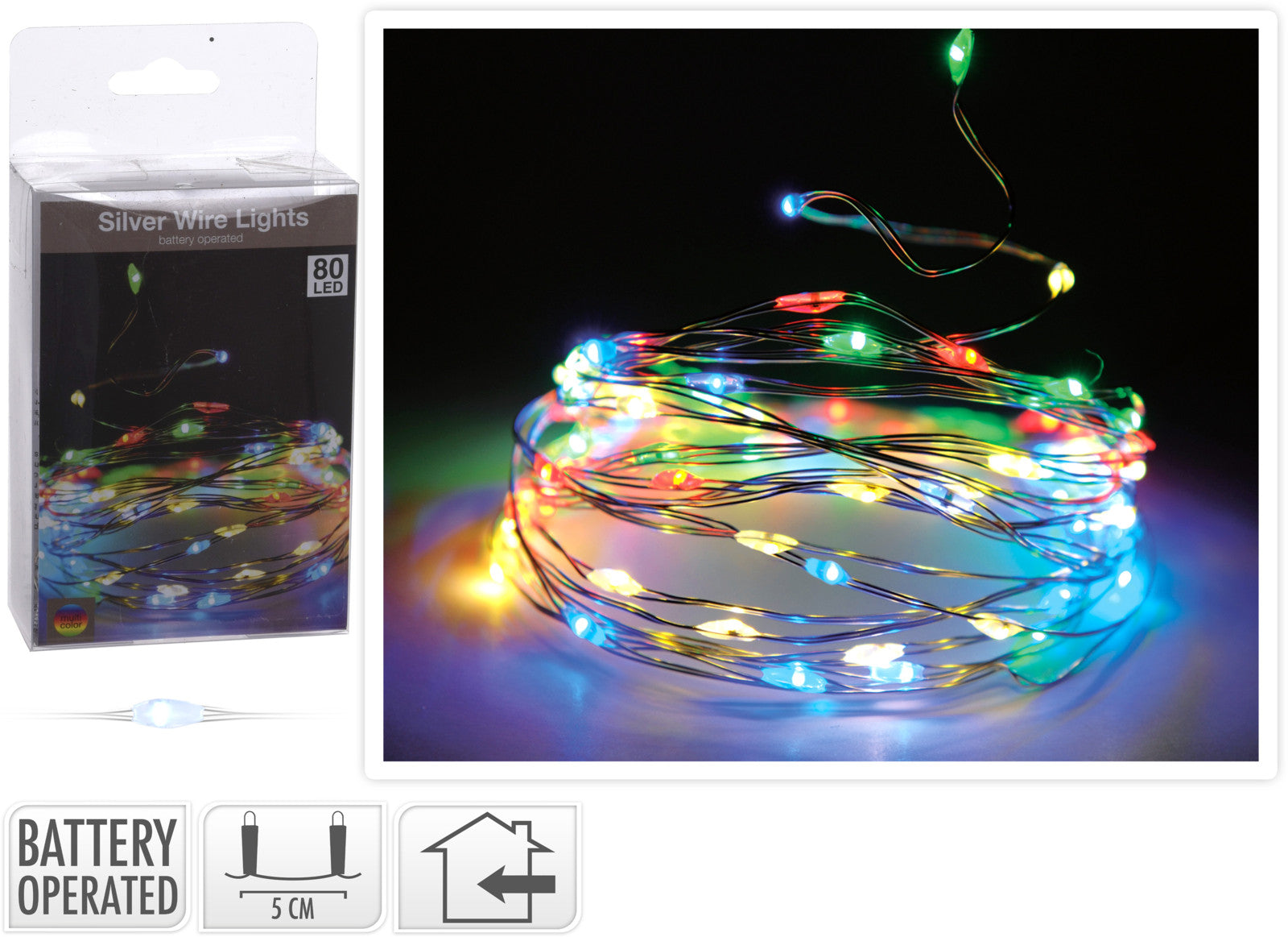 80 MICROLED LINEARI LUCI MULTICOLOR