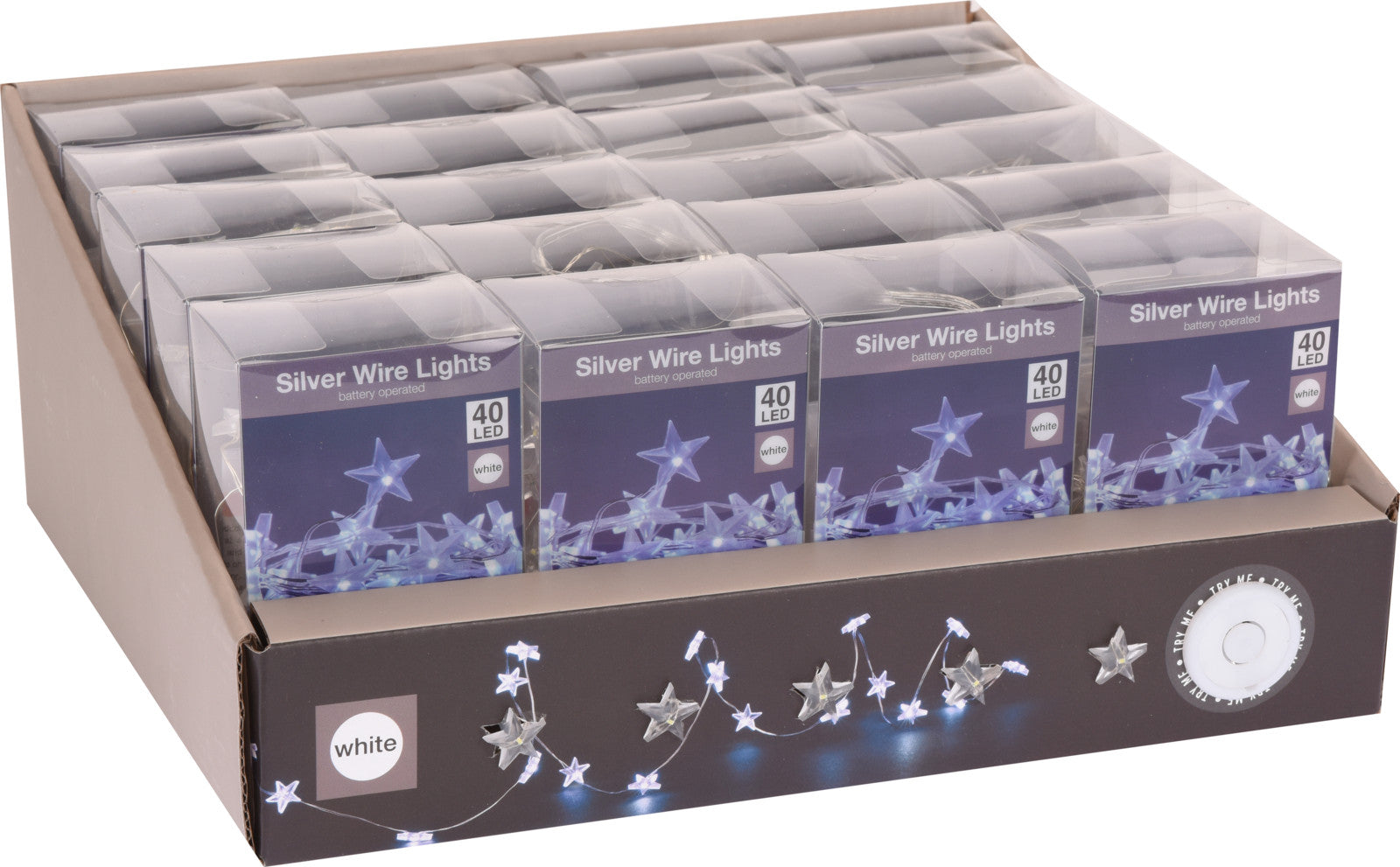 40 MICROLED LINEARI CON STELLA BIANCA LUCE BIANCO FREDDO