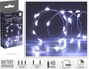 LUCI DI NATALE LED, 195CM, 40 LED, BIANCO FREDDO