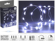 LUCI DI NATALE LED, 395CM, 80 LED, BIANCO FREDDO