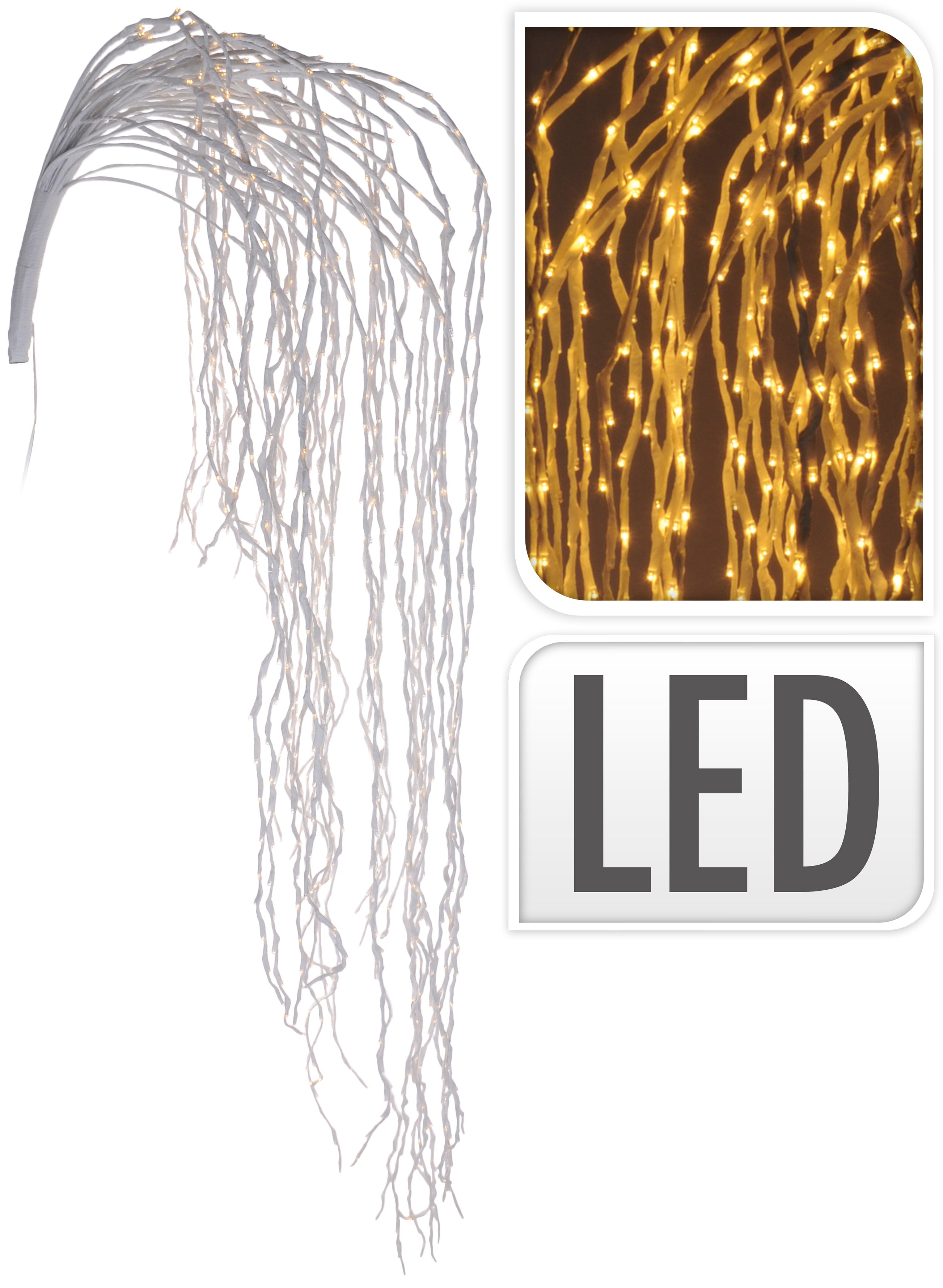 PENDENTE LUMINOSO CON 1120 LED BIANCO CALDO