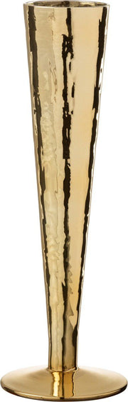 Bicchiere da Champagne Irregolare 7x7x23.5 cm Oro