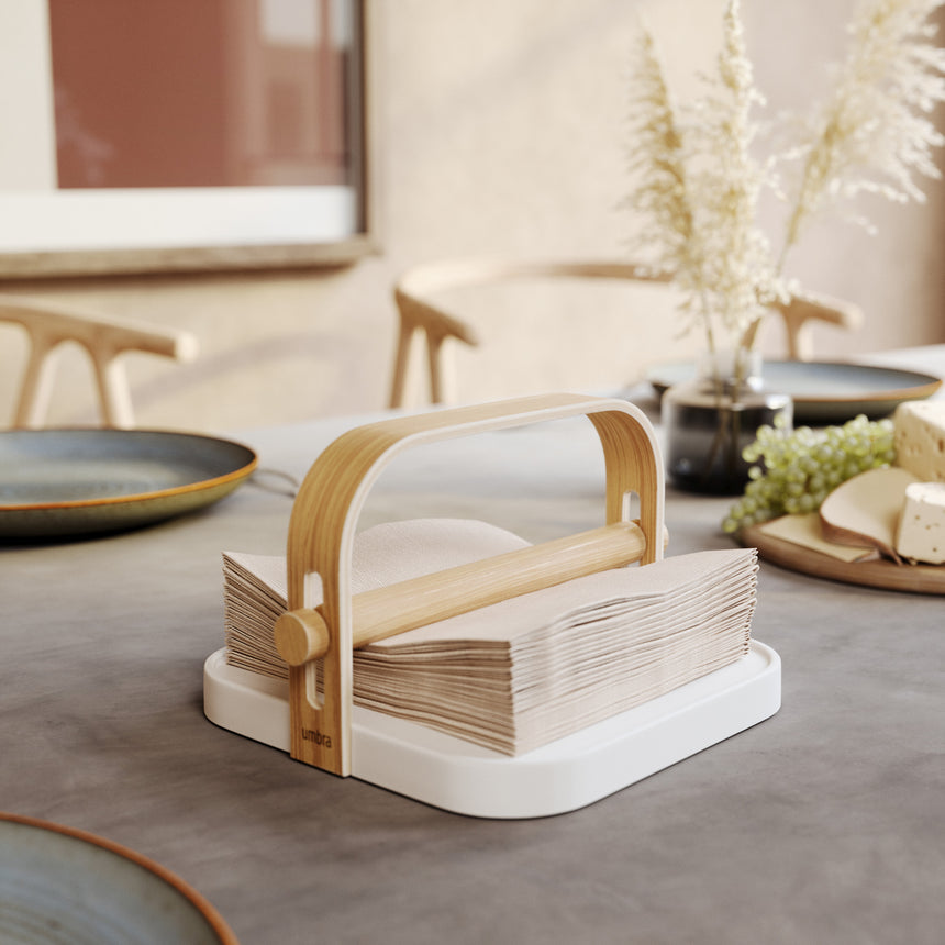 Portatovaglioli Bellwood 20cm Bianco Naturale UMBRA